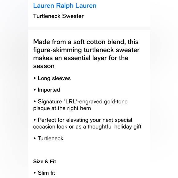 Women Lauren white turtleneck XL - Picture 5 of 5